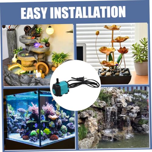 COLLBATH Submersible Fish Tank Water Pump 6w Silent Mini Aquarium Circulation Pump 110v Ac for Hydroponics, Indoor Waterfalls, Terrariums, and Pond Drain Transfer
