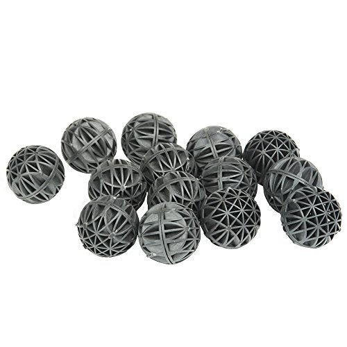 CNZ® 50pcs Black Aquarium Fish Tank Filter Bio-Balls Filtration Media, 1-inch (1-Pack)