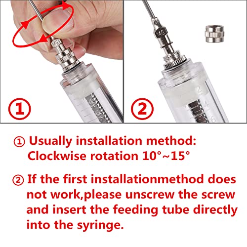 Baby Bird Feeding Syringe Feeding Tubes for Birds Parrot Hand Feeding Syringe with 6 Pcs Curved Gavage Tubes and Stainless Steel Metal Feeding Spoon (20ML) - size: 20ML