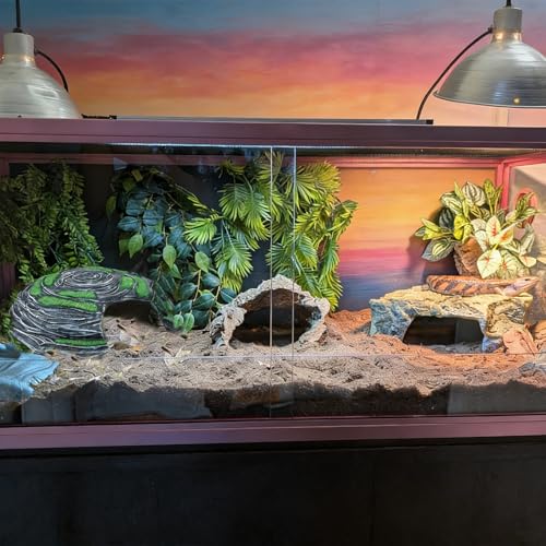 Extra Large Reptile Hide Resin Snake Hideout for Ball Pythons Reptile Hides and Caves Simulation Rock Terrarium Hideout for Habitat Lizard Leopard Gecko Bearded Dragon