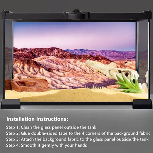 YongFoto Reptile Terrarium Background 30x18 inch Reptile Tank Background Desert Rocky Bush Thorns Western Wilderness Reptile Habitat Background Bearded Dragon Fish Tank Aquarium Background Backdrop - color: Purple, size: 30 x 18 in