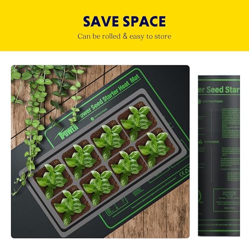 iPower 48" x 20" Durable Waterproof Seedling Heat Mat with MET Certified, Warm Hydroponic Heating Pad for Germination, Indoor Gardening, Brewing and Seed Starting - size: 48" x 20", style: Heat Mat
