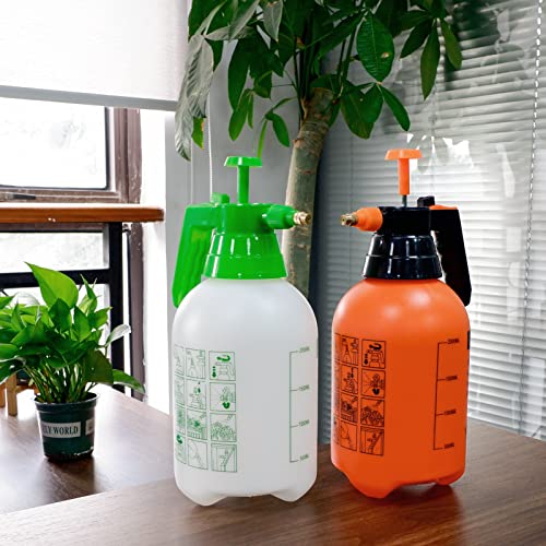 68oz Garden Pump Sprayer, 2L Hand Pressure Sprayer Bottle, 0.5 Gal Lawn Adjustable Sprayer for Plant Mister Spraying Weeds Home Cleaning Watering (Green) - color: Green