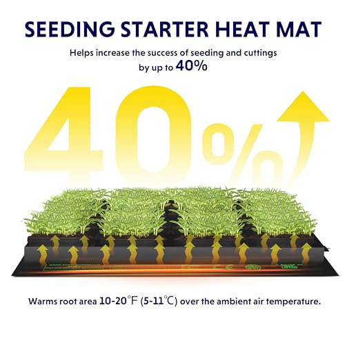 iPower 10" x 20.75" Waterproof Durable Seedling Heat Mat with Controller Warm Hydroponic Plant for Indoor Gardening Germination Starting - size: 10" x 20.75", style: 1 Pack with Controller