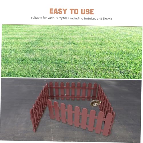 TOYANDONA 4pcs Tortoise Enclosure Durable Outdoor Turtle Playpen Fencing for Lawn and Planters Lightweight Easy Assembly Shape Safe for Pets
