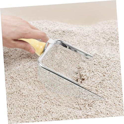 SUPVOX Stainless Steel Reptile Litter Scoop Nonslip Handle Cat Litter Sifter for Turtles Lizards and Pets Easy Waste Cleanup Tool for Reptile Terrariums