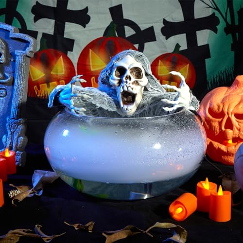 AGPTEK Aluminum Mini Mist Maker Fogger Water Fountain Pond Fog Machine Atomizer, Perfect for Halloween, Christmas and Other Holidays