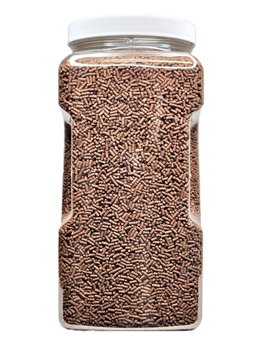 Shrimp Pellets, 40% Protein Sinking Pellets, 1/16" x 3/8" for Shrimp, Snails, Crabs, Catfish, Plecos - 12oz Jar
