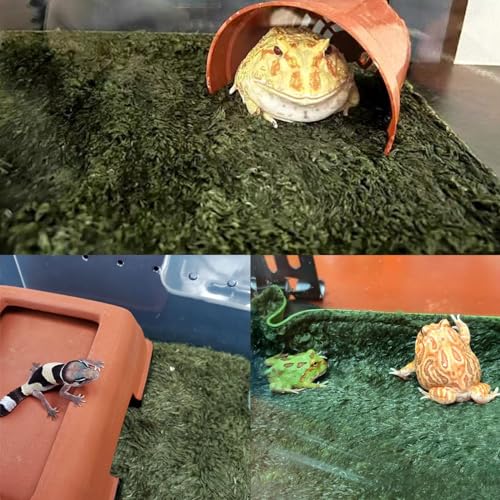 kathson 4pcs Reptile Carpet Terrarium Liner Tortoise Bedding Reptile Substrate Liner Mat Pet Cage Mats Supplies for Lizard Snake Bearded Dragon Gecko Chameleon Turtle Iguana (11.81 X 7.87 in) - color: 4PCS(M):11.81 X 7.87 in