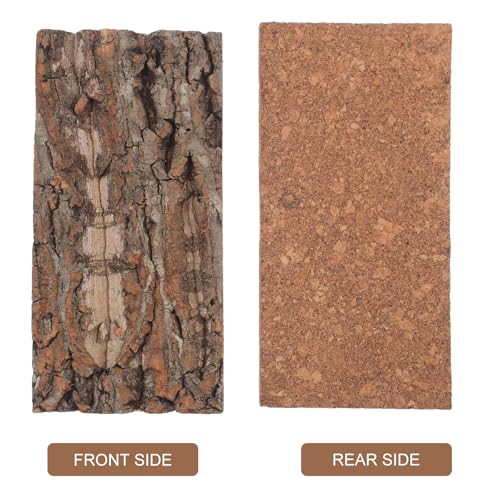 4pcs Reptile Tank Background: Cork Bark Background - Natural Tree Bark Sheet for Terrarium Decor Mossy Landscape Aquarium Setup