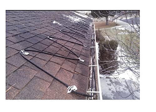 H&G lifestyles 8W/FT Roof Heat Cable for Roof and Gutters 60FT | Self-Regulating Heaters to Prevent Ice Dams,Heavy Duty Heat Tapes for Snow De-icing, 8Watts per Foot Patented Technology - color: 60-feet