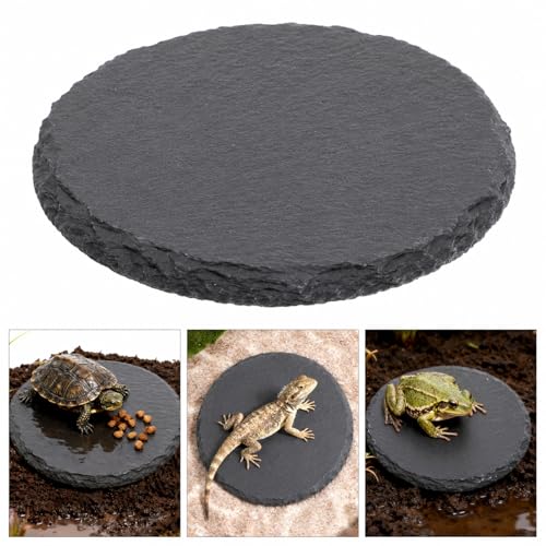 Slate for Reptiles Reptile Basking Platform 3.9Inch Turtle Basking Platform Bearded Dragon Slate Basking-Platforms Bearded Dragon Accessories for Lizards, Chameleons, Geckos, Turtles, Reptile