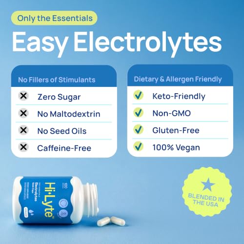 Hi-Lyte Unflavored Electrolyte Capsules - Hydration Support Supplement Tablets - Sodium, Potassium, Magnesium - 100 Servings - style: Unflavored - 100 Servings