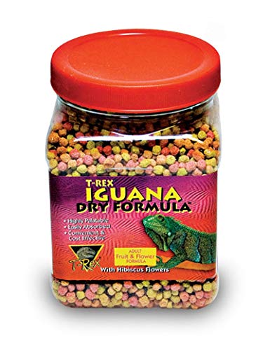 T-Rex Iguana Food Adult Formula – Dry Iguana Diet with Added Vitamins & Minerals, Plant-Based Reptile Food, Easy to Prepare Moist Feeding Formula, 6 oz - size: 6 Ounce (Pack of 1)