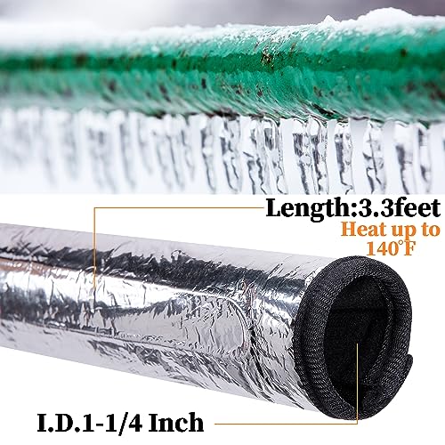 codree Water Pipe Heat Blanket - 38.5" x 6" Water Pipe Heat Tape - Aluminum Foil Freeze Protection Heating Cable for Metal & Plastic Pipes, 110V, Max Temperature 60˚ - color: 1 Pc