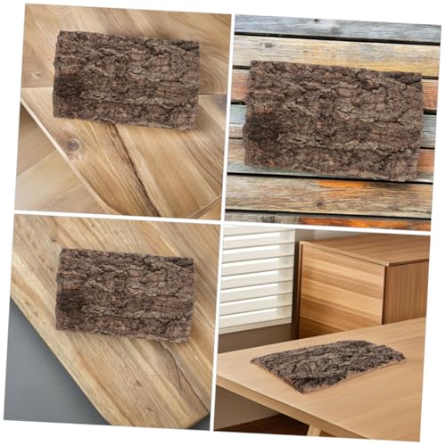 YARNOW 2pcs Bark Background for Reptile Terrarium Real Tree Bark Climbing Mat Habitat Decor for Lizard Snake Turtle and Amphibians Easy to Install Sturdy and Authentic Aesthetic