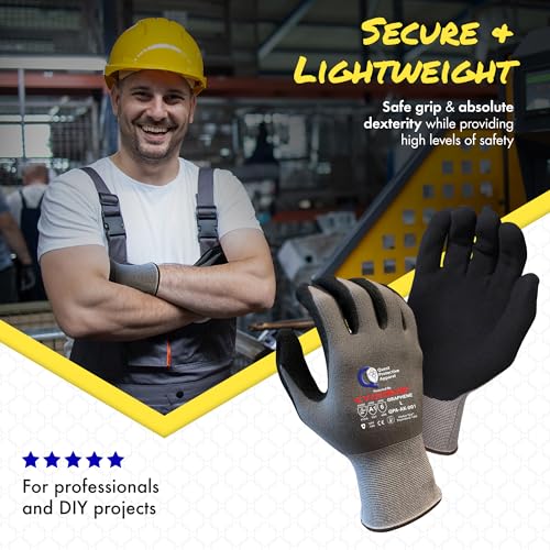 Quest Protective Apparel Cut Resistant Work Gloves (ANSI A1) – Lightweight Gloves for Gardening, DIY, Mechanical & General Handling – Breathable Grip Gloves for Men & Women – Large, Pack of 3 - size: Large, style: Pack of 3