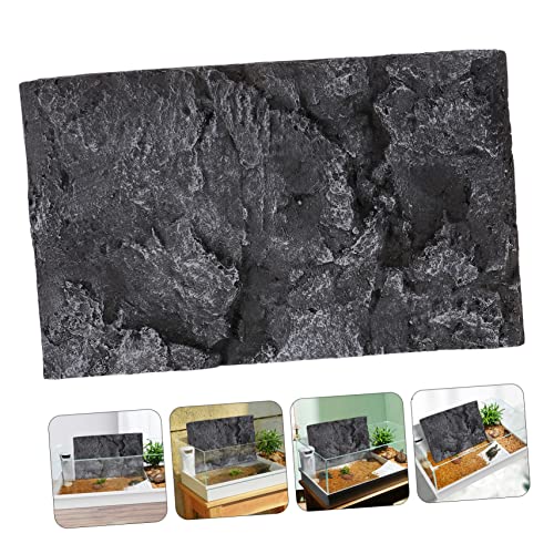 Baluue 3D Rock Terrarium Background, 12" x 18" PU Material Reptile Tank Background Decor for Lizard Bearded Dragon Gecko Spider Chameleon Rock Terrarium Panel