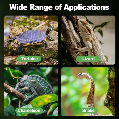 Reptile Heating Pad with Internal Sensor&Thermostat, 8" x 18" 24W Under Tank Heater Mat for 10-40 Gallon Tanks, IP67 Waterproof Safe Heat for Turtles, Bearded Dragons, Snakes, Lizards and Seedling - size: 18”x 8” (24W)
