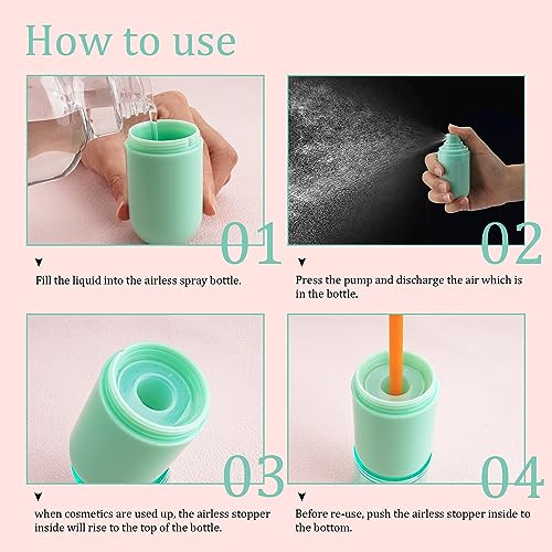 Cosywell Mini Fine Mist Spray Bottles TSA Approved 1oz/30ml 3 Pack Airless Spray Bottle Leak Proof Travel Spray Bottle Plastic Refillable Containers for Perfumes Skincare Water Cosmetics (3color)