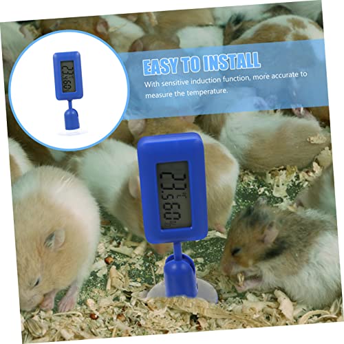 Reptile Terrarium Thermometer with Suction Cup Design Rotatable Mini Temperature Measuring Device for Leopard Gecko Tanks Compact and Accurate Digital Temperature Gauge