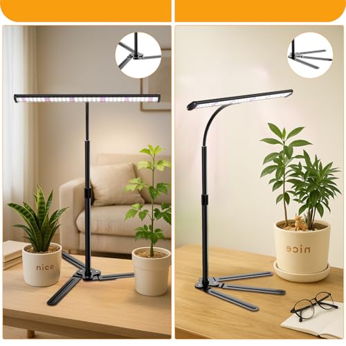 GYTF Super-Bright Plant Grow Light, 6000K 108LEDs Full Spectrum Plant Lamp with Timer 4/8/12Hrs & Height Extendable for Home Office Desktop Indoor Plants, 12V 3A High Power Output for Faster Growth