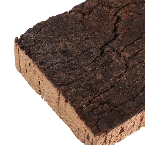 4pcs Cork Terrarium Background: Terrarium Bark Background Cork - Natural Bark Backdrop - Reptile Climbing Wall Accessories 3.94x2.56 - size: 10.00X6.50X2.00CM