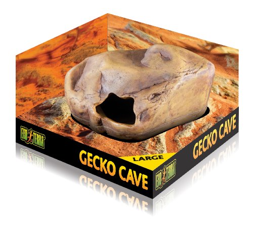 Exo Terra Gecko Cave for Reptiles and Amphibians, Large - Reptile Hideout to Help Alleviate Stress - size: Large