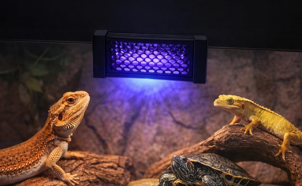 4W UVB 10.0 Reptile Light, Dimmable Led Reptile UVB Lamp with Adjustable Switch, 5 Level Brightness, 4.8 in / 123 mm Long, Natural Light Simulation for Tortoise, Lizard, Snake