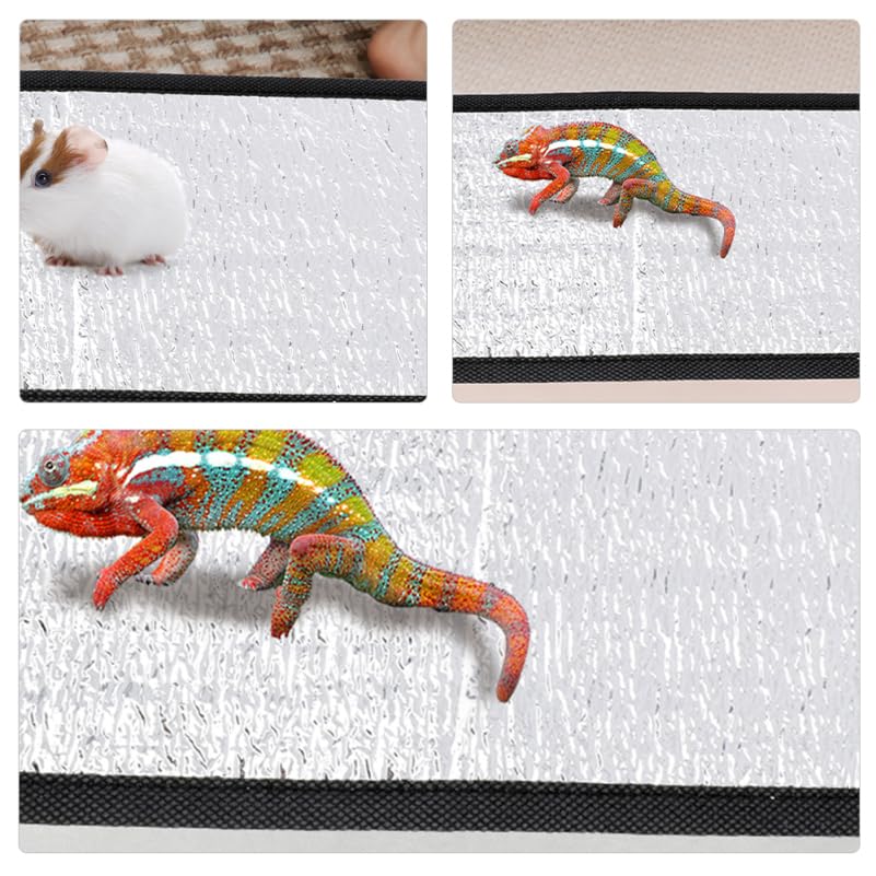 Abaodam Reptile Heating Pad with Reflective Insulation Film Under Tank Heater Mat for Snakes Lizards Turtles and Geckos Essential Pet Accessory for Comfortable Enclosures