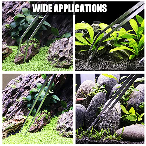 Utoolmart Aquarium Plant Tweezer, Stainless Steel Straight Tweezer, Aquarium Tweezers Extra Long 48cm, for Fish Tank Plant Aquascape Tools, Feeding Tongs, 2 Pcs - color: 2pcs, size: 48cm Straight