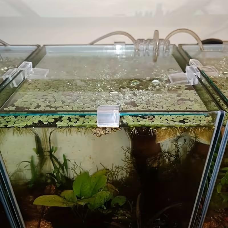 Aquarium Lid Clips,10pcs Clear Acrylic Aquarium Cover Clips,Rimless Aquarium Lid Clips,Clear Acrylic Fish Tank Lid Holder,Clear Glass Cover Clip Holder,Aquarium Support Tools