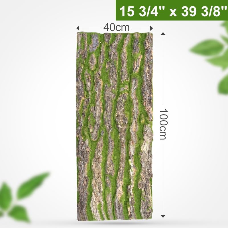 Artificial Moss Bark, Fake Moss Wall | Reptile Terrarium Background, Simulation Fake Moss Sheet for Crafts, Home Decoration Cork Moss Mat (Size : 40x100cm(15 3/4 x 39 3/8in)) - size: 40x100cm(15 3/4 x 39 3/8in)