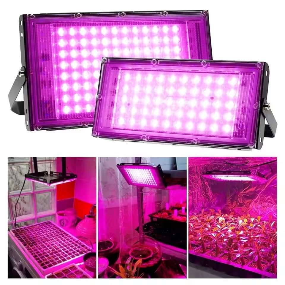 Grow Lights for Indoor Plants, LED Full Spectrum Grow Light with 150° Rotation Panel for Succulents, Seed Starting, Waterproof Plant Light for Indoor Gardening, Greenhouse & Hydroponics, 96 LED Chip - size: 5.9 × 1.2 × 10.2