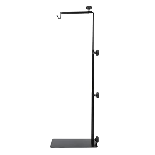 Adjustable Reptile Lamp Stand, Reptile Heat Light Stand with Card Slot Design, Metal Terrarium Basking Lamp Holder for Lizards Turtles Snakes Amphibians