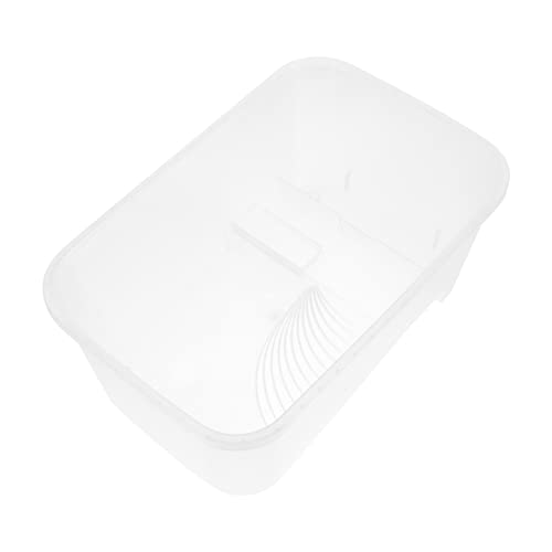 balacoo Plastic Turtle Feeding Box Reptile Breeding Tank Smooth for Easy Cleaning Transparent Design Aquatic Environment for Turtles and Reptiles