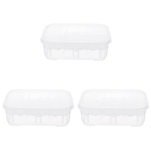 3pcs Box Container Hatching Reptile Lizards Lizard Breeding Snake for Tray Gecko Hatchery Feeding Hatcher Transparent Reptiles Eggs -Layer Grids Incubation Drawer Incubator
