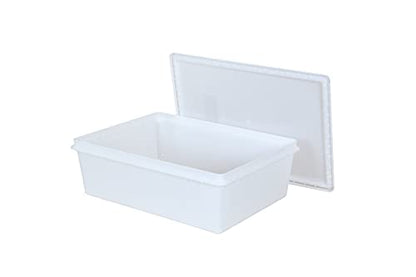 Fish Tubs/Food Storage Bins 25lb 11.5" x 15.5" x 5", Pack of 10 Deep Bases with Lids - size: 11.5 x 15.5 x 5 Inch (Pack of 10)
