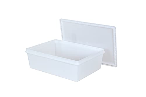 Fish Tubs/Food Storage Bins 25lb 11.5" x 15.5" x 5", Pack of 10 Deep Bases with Lids - size: 11.5 x 15.5 x 5 Inch (Pack of 10)