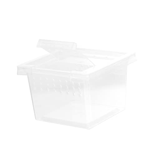 Transparent Reptile Breeding Box Durable Plastic Habitat with Ventilation for Lizards and Insects Pet Feeding Container for Comfortable Living Environment