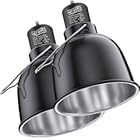 Happy Herps Reptile Light Fixture, 2 Packs 5.5 Inch Deep Dome Lampshade Dimmable, Reptile Heat Lamp Fixture with Separate Switches Fit for UVB Bulb Basking Heat Bulb for Reptile Glass Terrariums