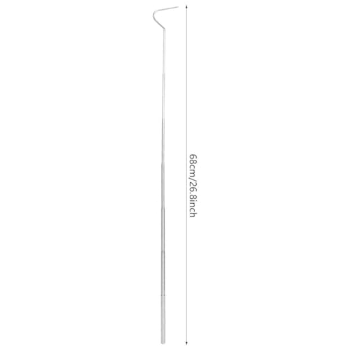 Snake Capture Hook, Stainless Steel Extensible Telescopic Snake Catcher Capture Hook Snake Reptile Catcher(68cm)
