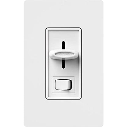 Lutron Skylark LED+ Dimmer Switch for Dimmable LED, Lutron Dimmer Switch For Halogen and Incandescent Bulbs, 150W/Single-Pole or 3-Way, SCL-153P-WH, White - color: White