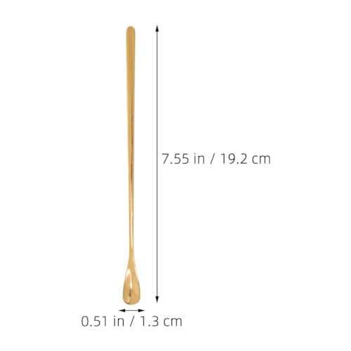 Housoutil 3pcs Reptile Feeding Spoon Handle Lizard Food Scoop for Bearded Dragons Geckos More Easy to Use for Pet Owners Gold - color: As Shown 3