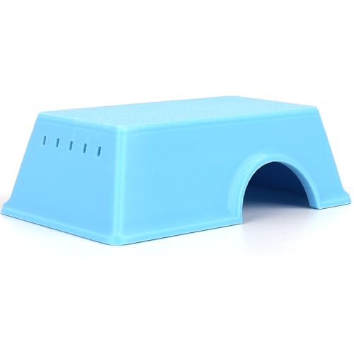 Snake Hide, Leopard Gecko Tank Accessories for Reptile Ball Python Crested Gecko Lizard Bearded Dragon - BlueHideS - color: Blue, size: Small