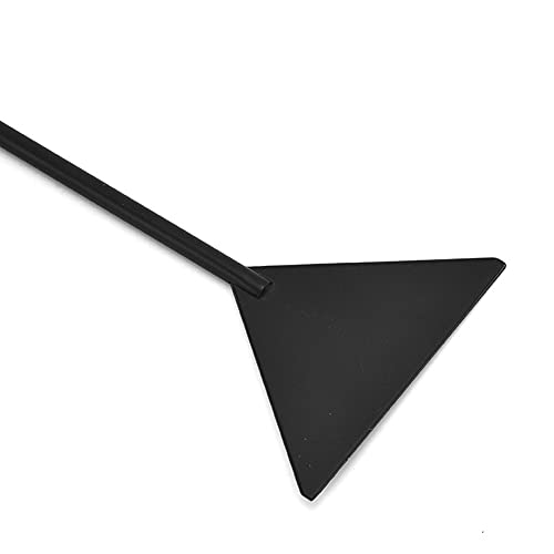 2pcs Stainless Steel Aquarium Tank Aquarium Spatula Long Sand Spatula Scrapers Shovel Fish Tank Aquatic Plant Tools(black,silver)