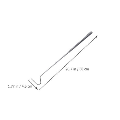 PRETYZOOM 2pcs Stainless Steel Telescoping Snake Hooks 71cm Extendable Reptile Catching Tools for Handling Snakes and Reptiles