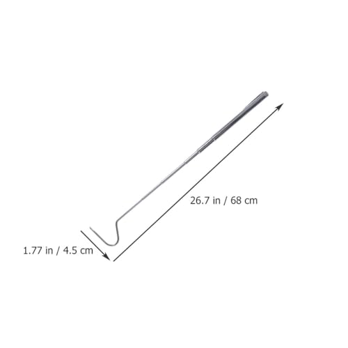 DOITOOL 2pcs Stainless Steel Snake Catching Hooks 71cm Retractable Reptile Handling Tools for Safe Snake Removal and Capture