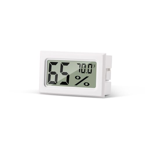 Atogou Mini Hygrometer Indoor Humidity Meter, Digital Humidity Gauge Indoor Thermometer (℉) for Home, Office, Reptile, Car, Greenhouse, Lab, Terrarium, Cellar, Humidors A02 White - color: White 1-pack
