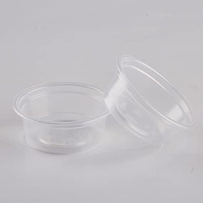 100 pcs Small Gecko Food and Water Cups Plastic Reptile Feeding Bowls Ledge Accessories for Crested Gecko Lizards Small Pets, 0.5 oz